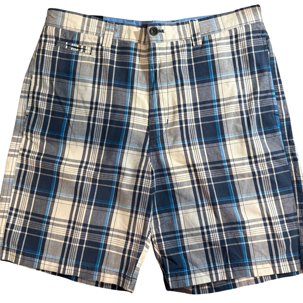 Chaps Blue Plaid Shorts
